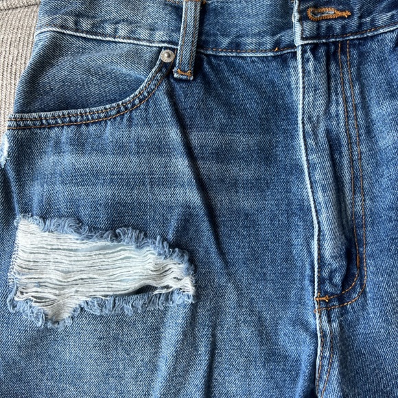 High Rise Denim Shorts - Picture 2 of 6